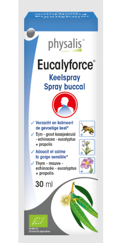 30 ml Physalis Eucalyforce Keelspray Biologisch