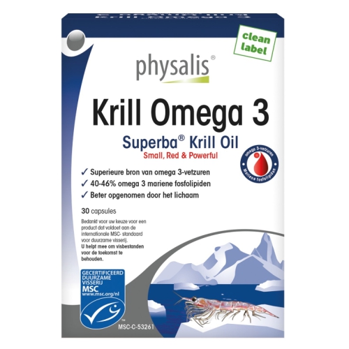 30 capsules Physalis Krill Omega 3