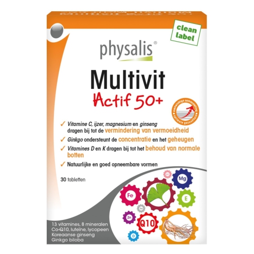 30 tabletten Physalis Multivit Actif 50+