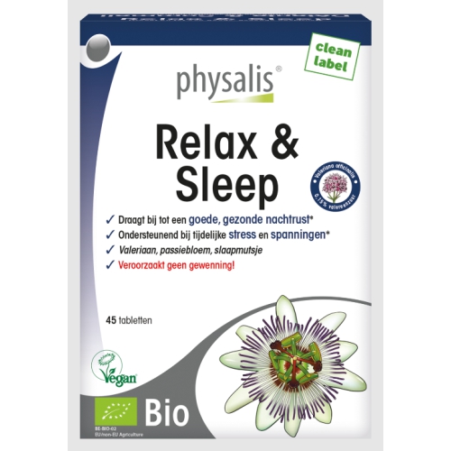 45 tabletten Physalis Relax & Sleep Biologisch