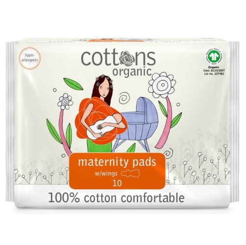 Cottons Organic Maternity Pads- Kraamverband 10 Stücke