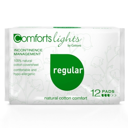 12 pads Cottons Comfort Lights Maandverband Regular