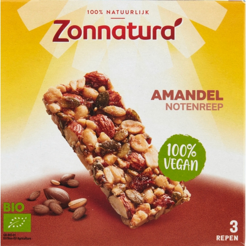 Zonnatura Notenreep Amandel Biologisch 3 Stücke