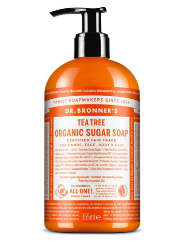 Dr. Bronner's Organic Sugar Soap 4-in-1 Tea Tree 355 Ml
