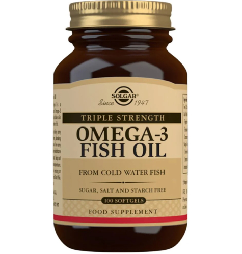 100 softgels Solgar Omega-3 Fish Oil Triple Strength