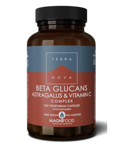 100 Vegetarische Kapseln Terranova Beta Glucans Astragalus & Vitamine C Complex