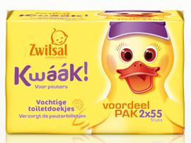 Zwitsal Kwaak Vochtige Toiletdoekjes 2 x 55 pieces