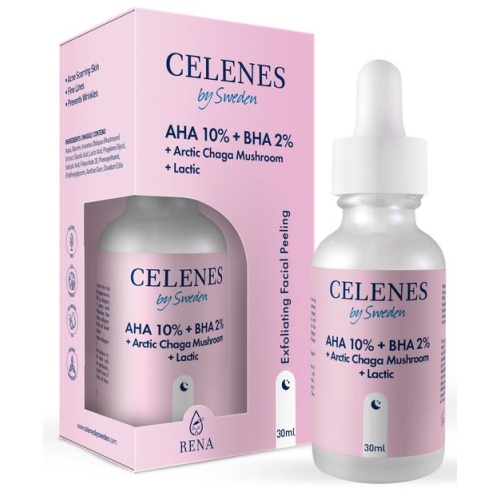 Celenes AHA 10% + BHA 2% + Arctic Chaga Mushroom + Lactic Serum