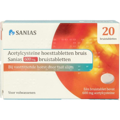 20 effervescent tablets Sanias Acetylcysteine Hoesttabletten 600 mg