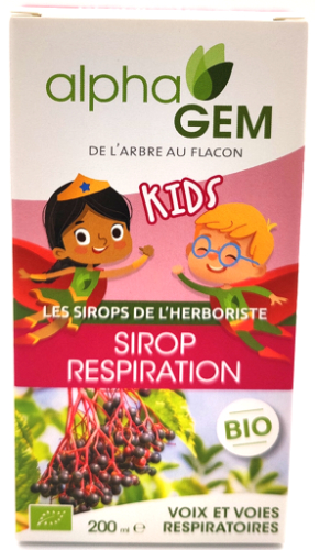200 ml AlphaGem Luchtwegen Siroop Voor Kinderen Biologisch