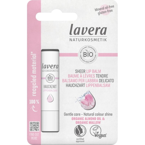Lavera Sheer Lip Balm Pearly Pink Almond Oil & Mallow 1 Stücke