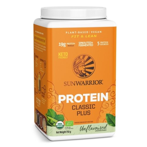750 gram Sunwarrior Protein Classic Plus Unflavoured Biologisch