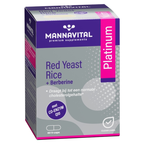 60 Kapseln Mannavital Red Yeast Rice Platinum + Berberine