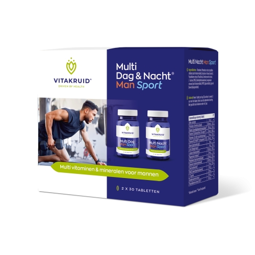 2 x 30 Tabletten Vitakruid Multi Dag & Nacht Man Sport
