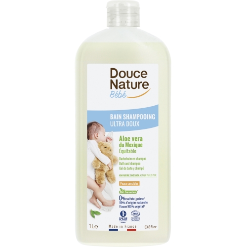 1000 ml Douce Nature Baby Badschuim en Shampoo
