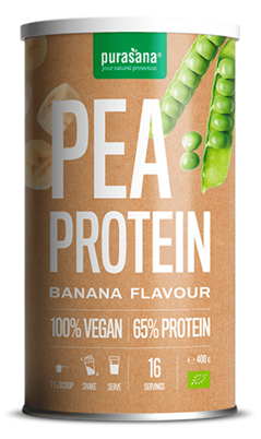 400 Gramm Purasana Pea Protein Banana Flavour Biologisch