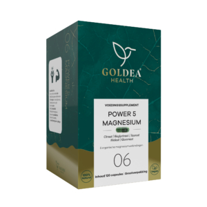 120 capsules Goldea Health Power 5 Magnesium 06. Voordeelverpakking