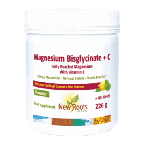 226 gram New Roots Herbal Magnesium Bisglycinate + C