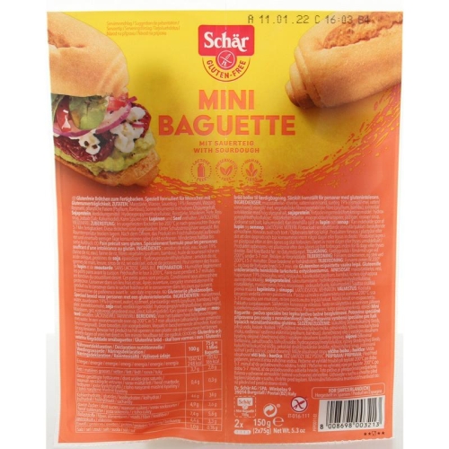 2 x 75 gram Schar Mini-Baguette Gluten-Free