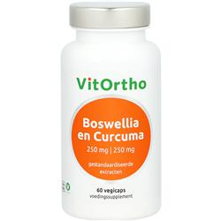 60 Vegicaps VitOrtho Boswellia en Curcuma 250 mg | 250 mg