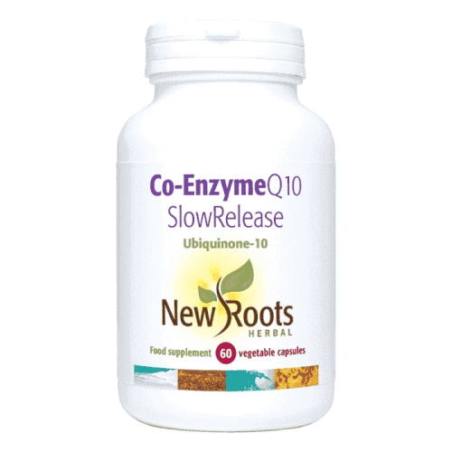 60 capsules New Roots Herbal Co-Enzyme Q10 Slow Release