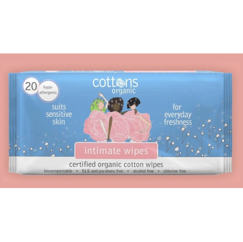 Cottons Intimate Wipes Biologisch 20 Stücke