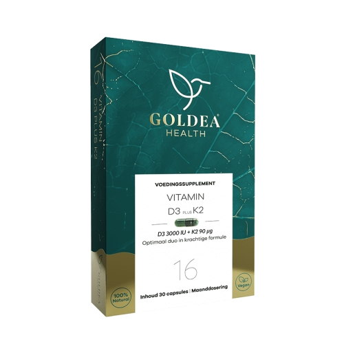 30 capsules Goldea Health Vitamin D3 + K2 16.