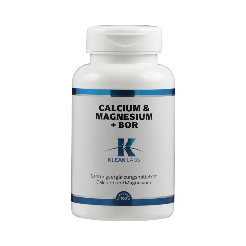 100 tabletten Klean Labs Calcium & Magnesium + Borium