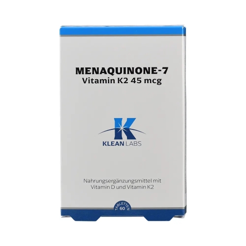 60 tabletten Klean Labs Menaquinone-7 Vitamine K2 45 mcg