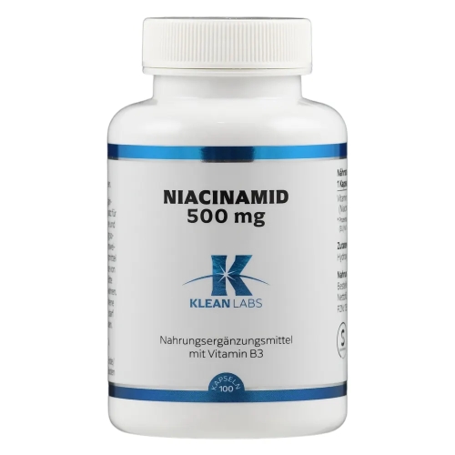 100 capsules Klean Labs Niacinamide 500 mg