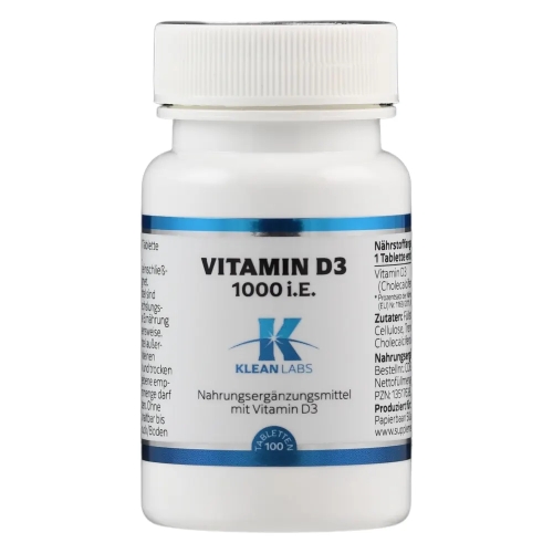 Klean Labs Vitamine D3 1000 I.E. 100 tablets