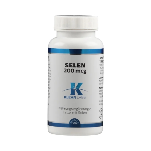 100 capsules Klean Labs Selenium 200 mcg
