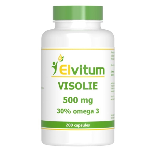 Elvitum Visolie 500 mg Omega 3 200 Kapseln
