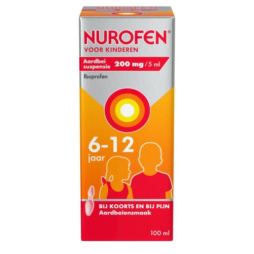 100 ml Nurofen Voor Kinderen Aardbei Suspensie Ibuprofen