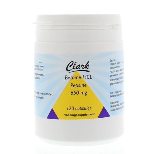 120 capsules Clark Betaïne HCL 650 mg