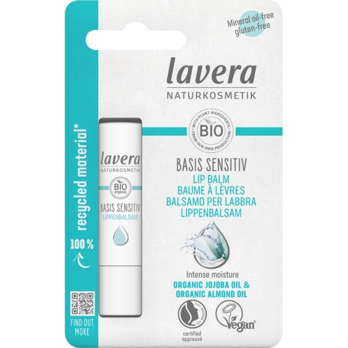 1 stick Lavera Basis Sensitiv Lip Balm Organic Jojoba & Almond
