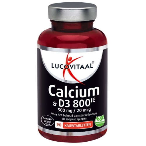 90 kauwtabletten Lucovitaal Calcium & D3 800IE 500 mg / 20 mcg