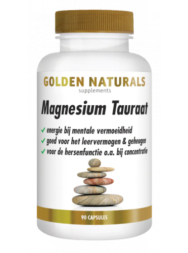 90 capsules Golden Naturals Magnesium Tauraat