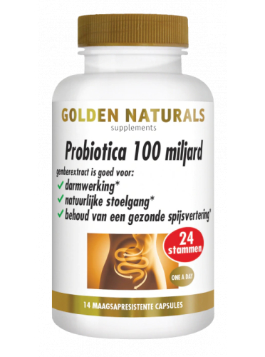 14 capsules Golden Naturals Probiotica 100 Miljard