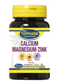 50 tabletten Toppharm Calcium, Magnesium en Zink