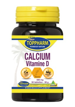 50 Tabletten Toppharm Calcium Vitamine D 500 mg