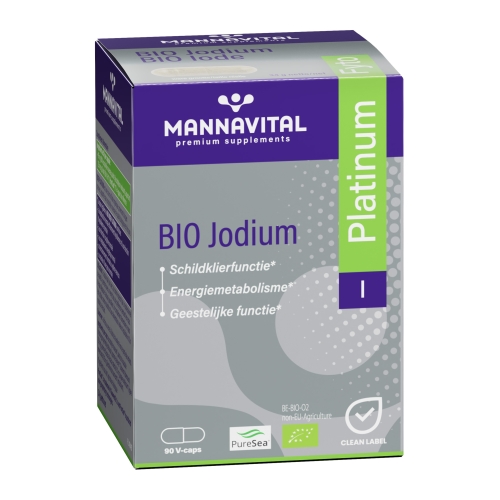 90 Kapseln Mannavital Jodium Platinum 225 mcg Biologisch