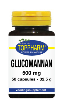 50 capsules Toppharm Glucomannan 500 mg