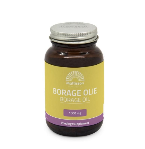 60 Kapseln Mattisson Borage Olie met Vitamine E & GLA 1000 mg