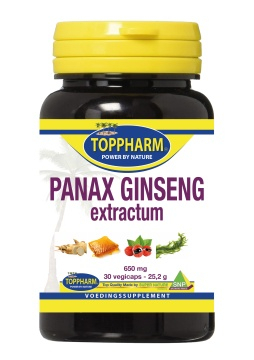 30 capsules Toppharm Panax Ginseng Extractum 650 mg