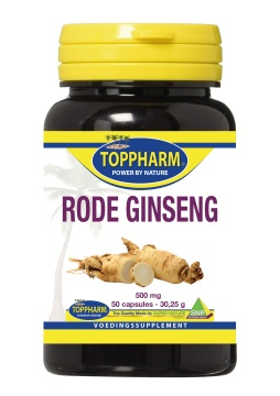 50 capsules Toppharm Rode Ginseng 500 mg