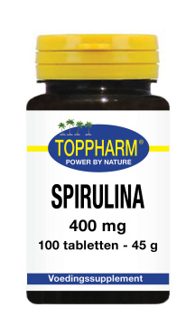 100 tabletten Toppharm Spirulina 400 mg