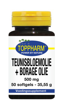 50 Softgels Toppharm Teunisbloemolie + Borage olie 500 mg