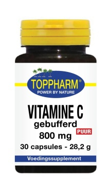 30 capsules Toppharm Vitamine C Gebufferd 800 mg Puur