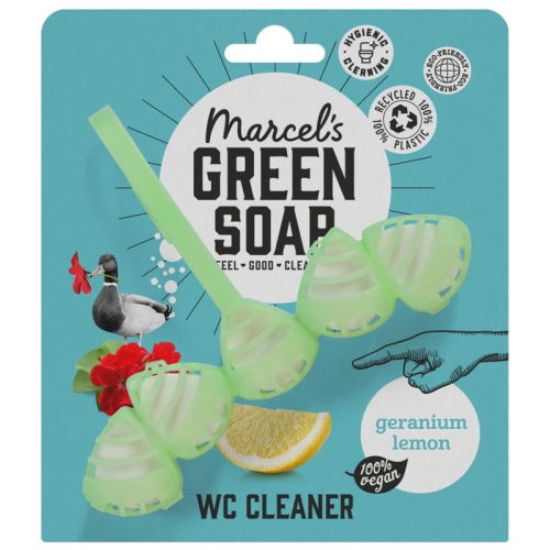 Marcel's Green Soap Toilet Block Geranium & Lemon 55 gram